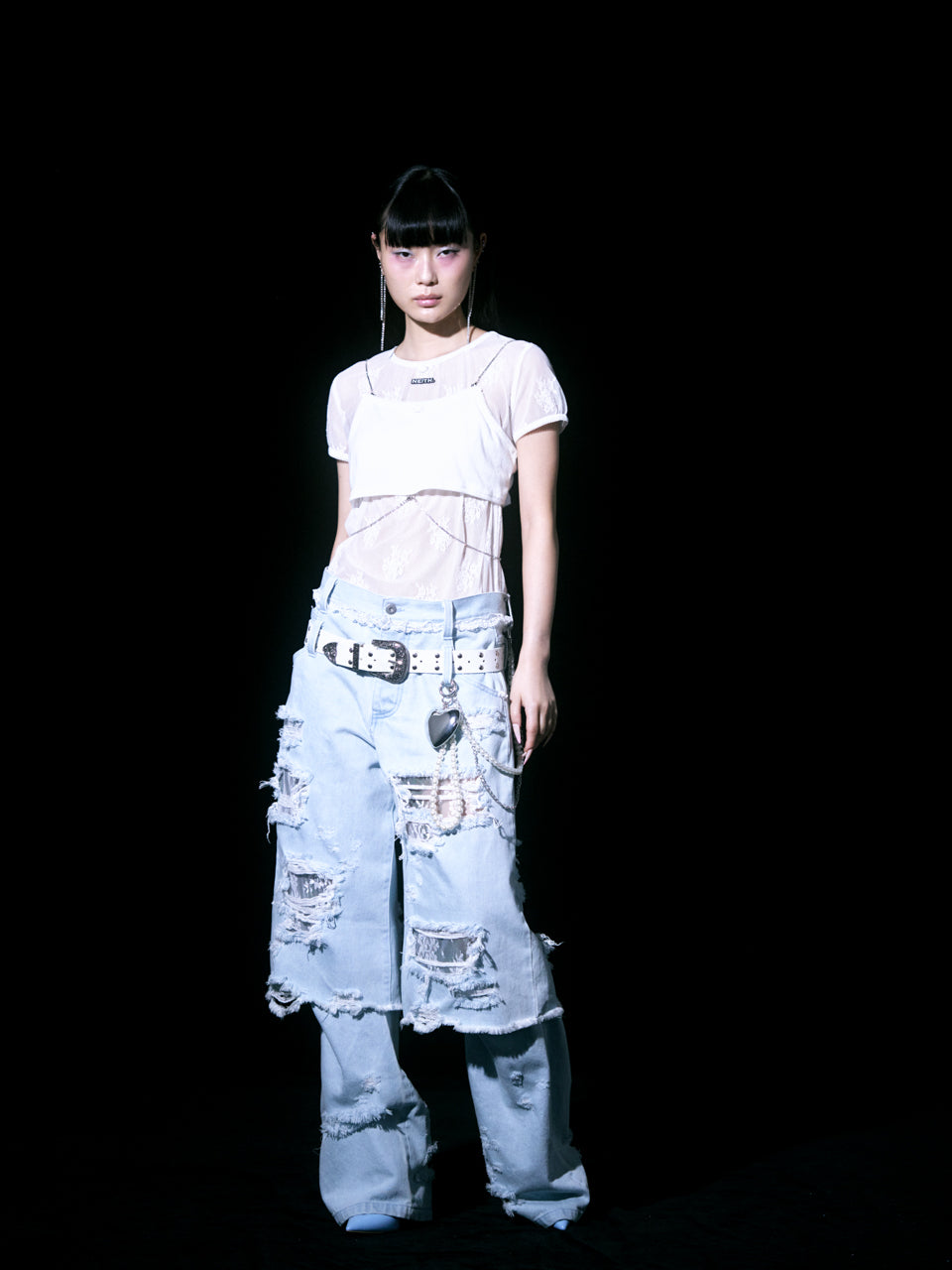 【Last2】Eyeletknit Bijou Bra(White)