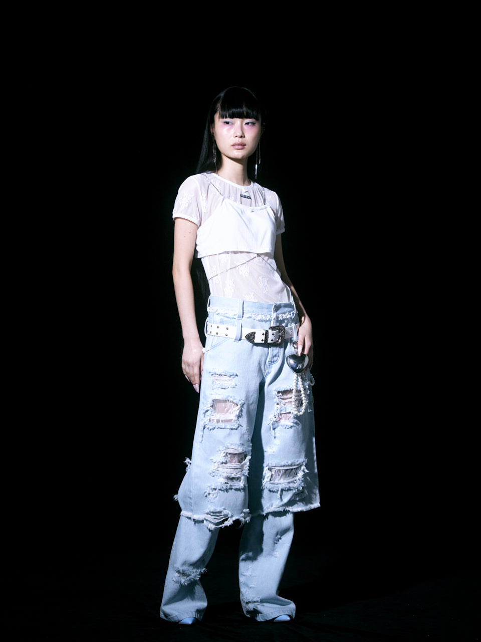 【Last3】Free Form Legcover(Denim)(Light Blue)