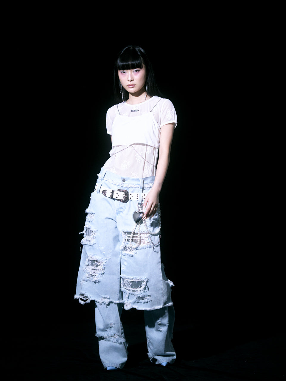 【Last3】Free Form Legcover(Denim)(Light Blue)