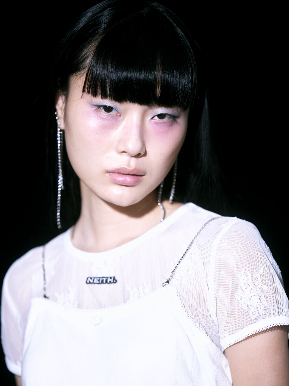 【Last1】Lace Simple T-shirts(White)