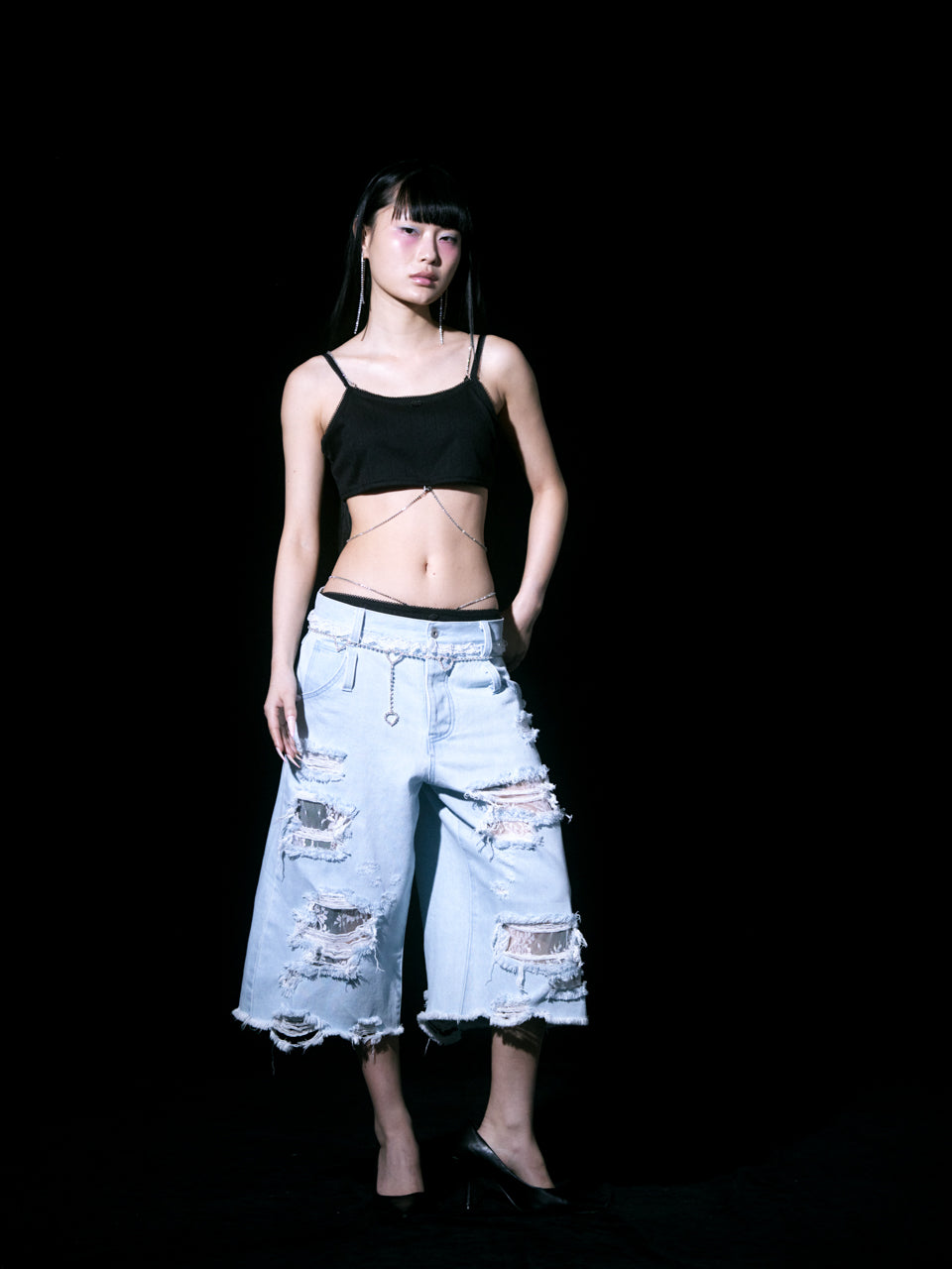 Eyeletknit Bijou Bra(Black)