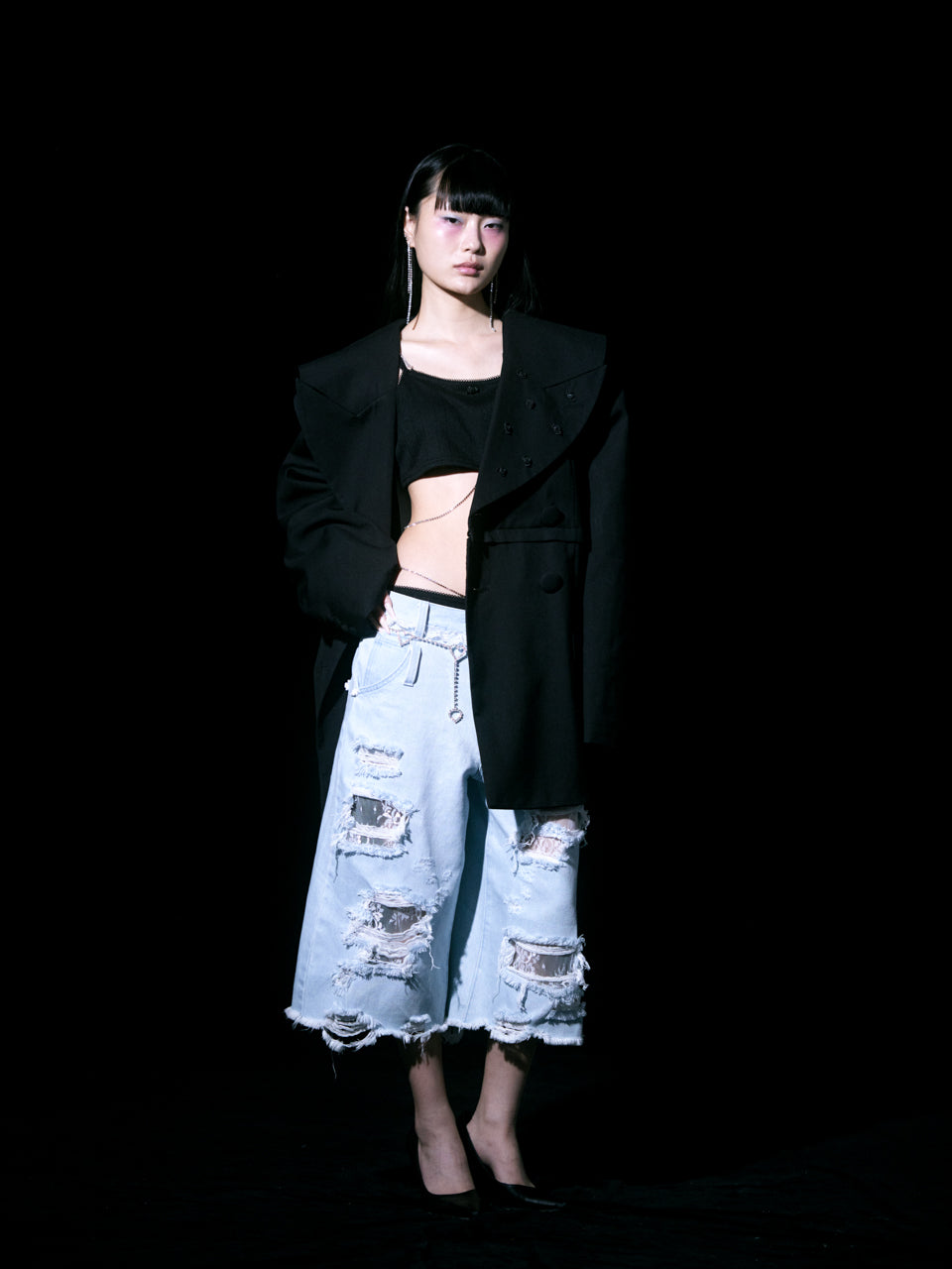 Eyeletknit Bijou Bra(Black)