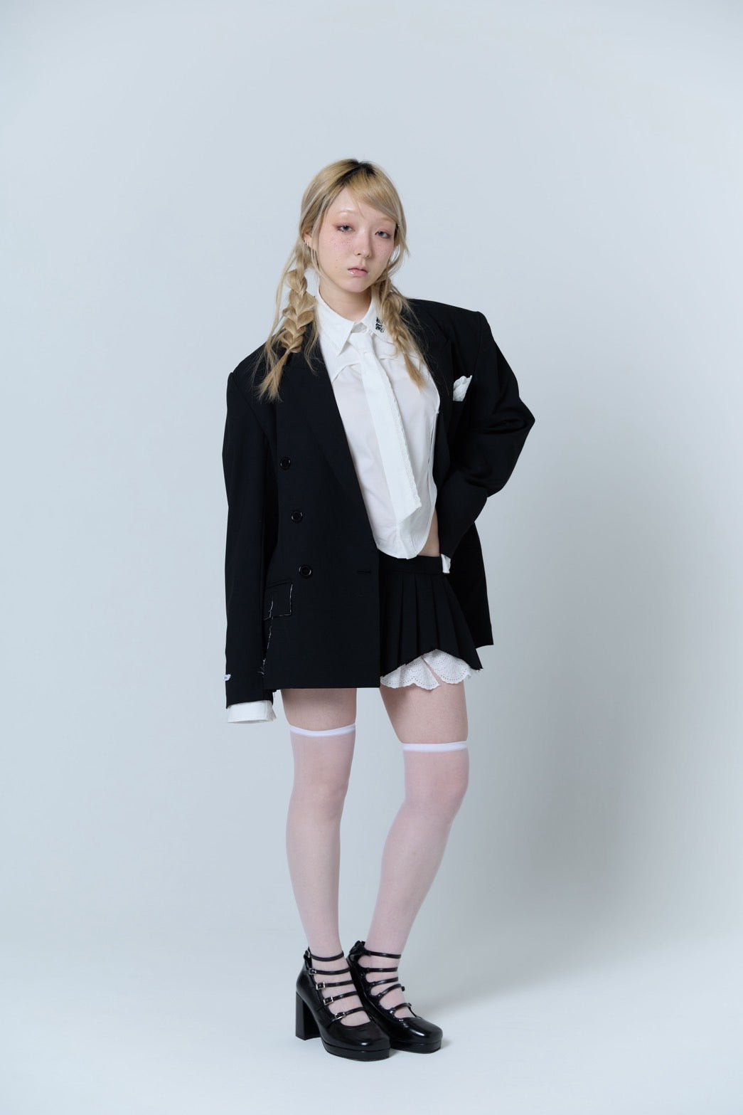 【5月中旬】Destroyed Micro Mini Skirt (Black)