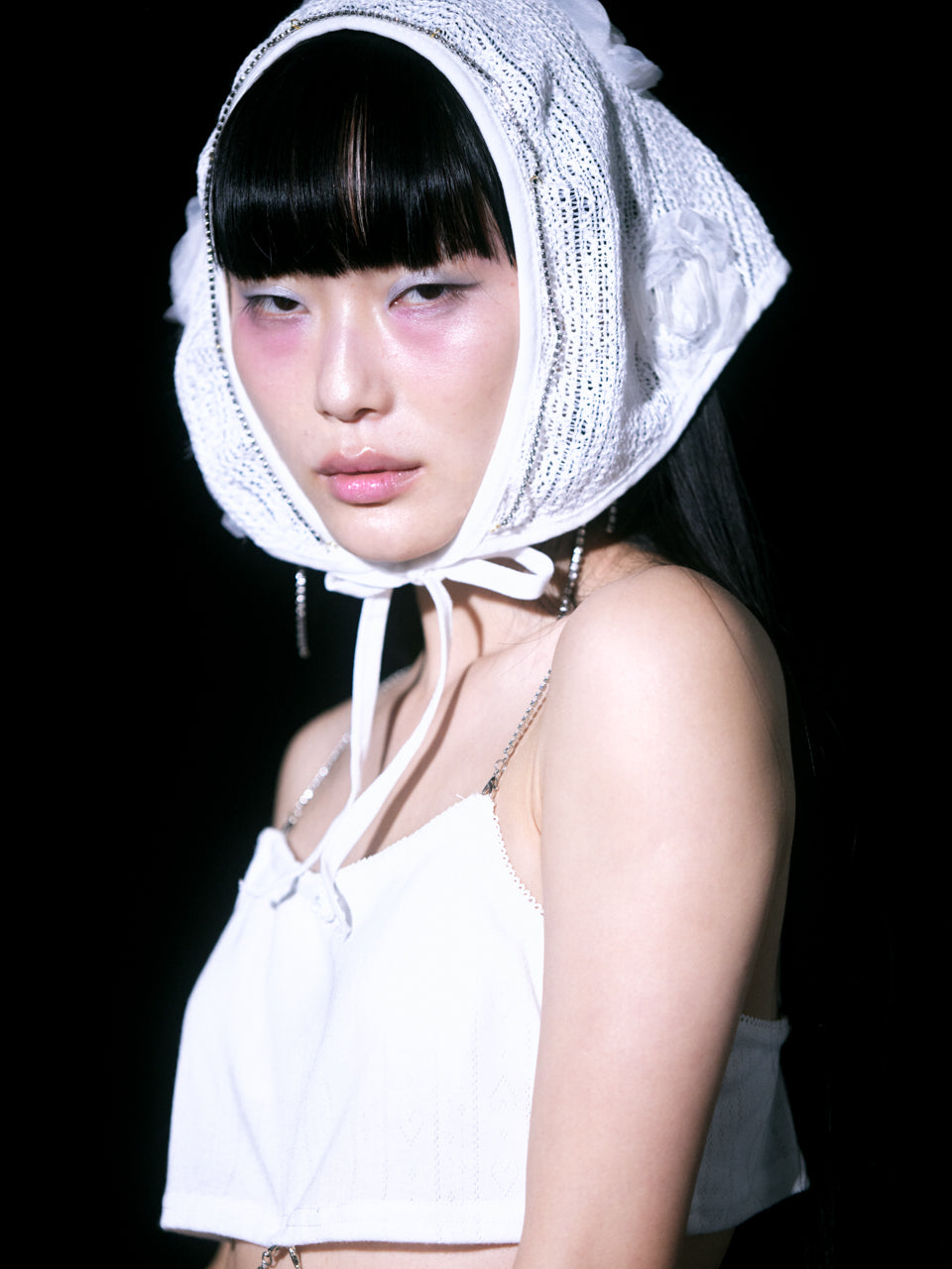 【Last2】Eyeletknit Bijou Bra(White)