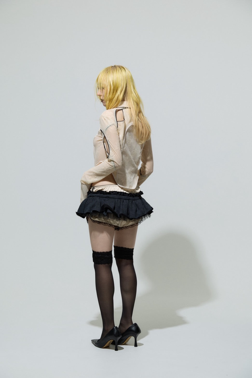 Classic Lace Shirt(Beige)