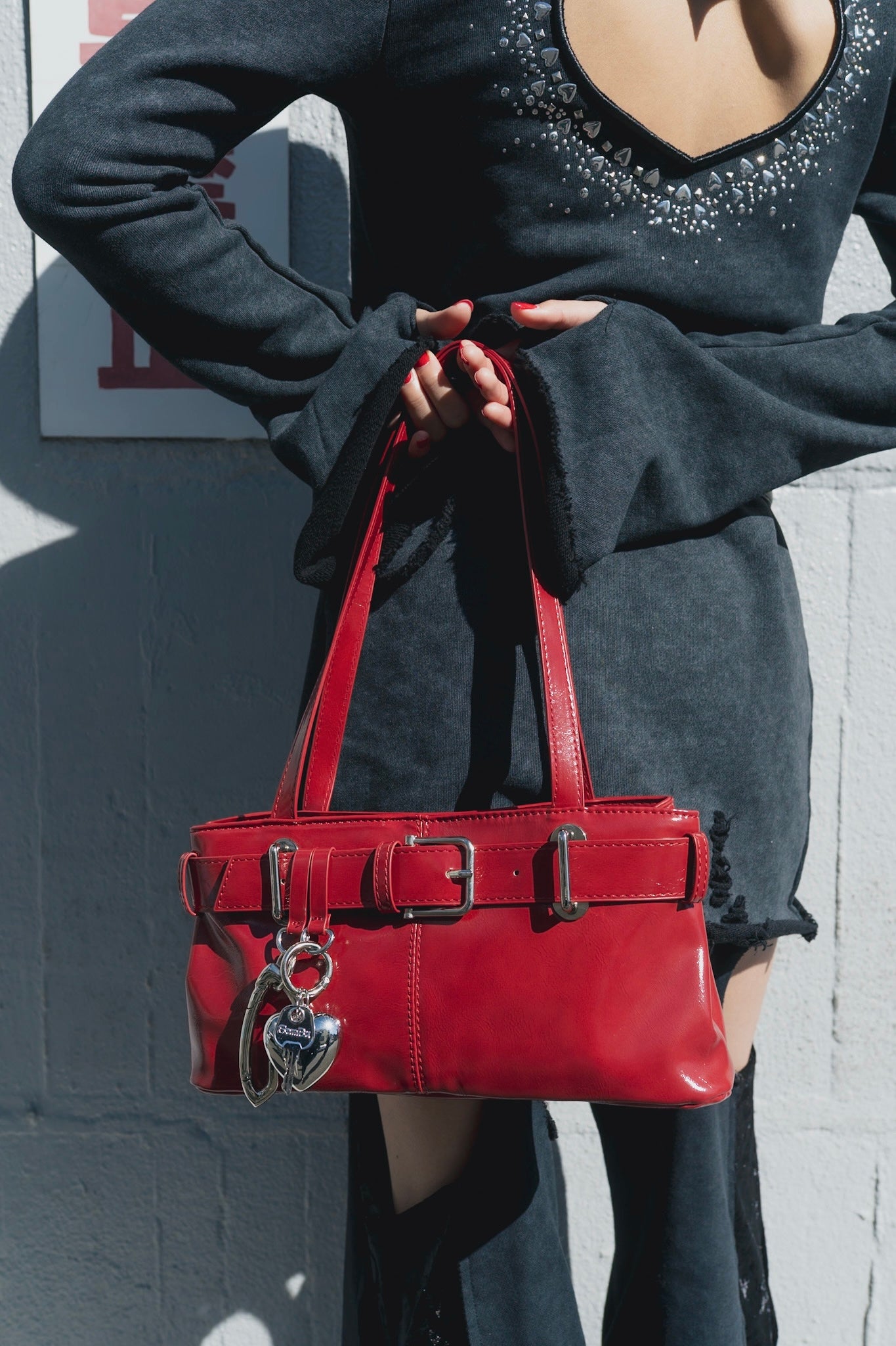 Love Veil Sweat Dress(Black)