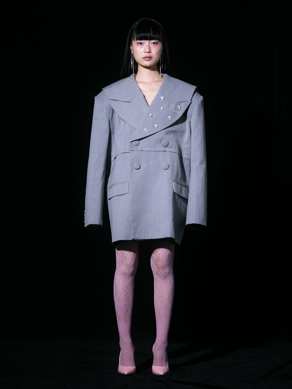 Too Big Rose Jacket(Gray)