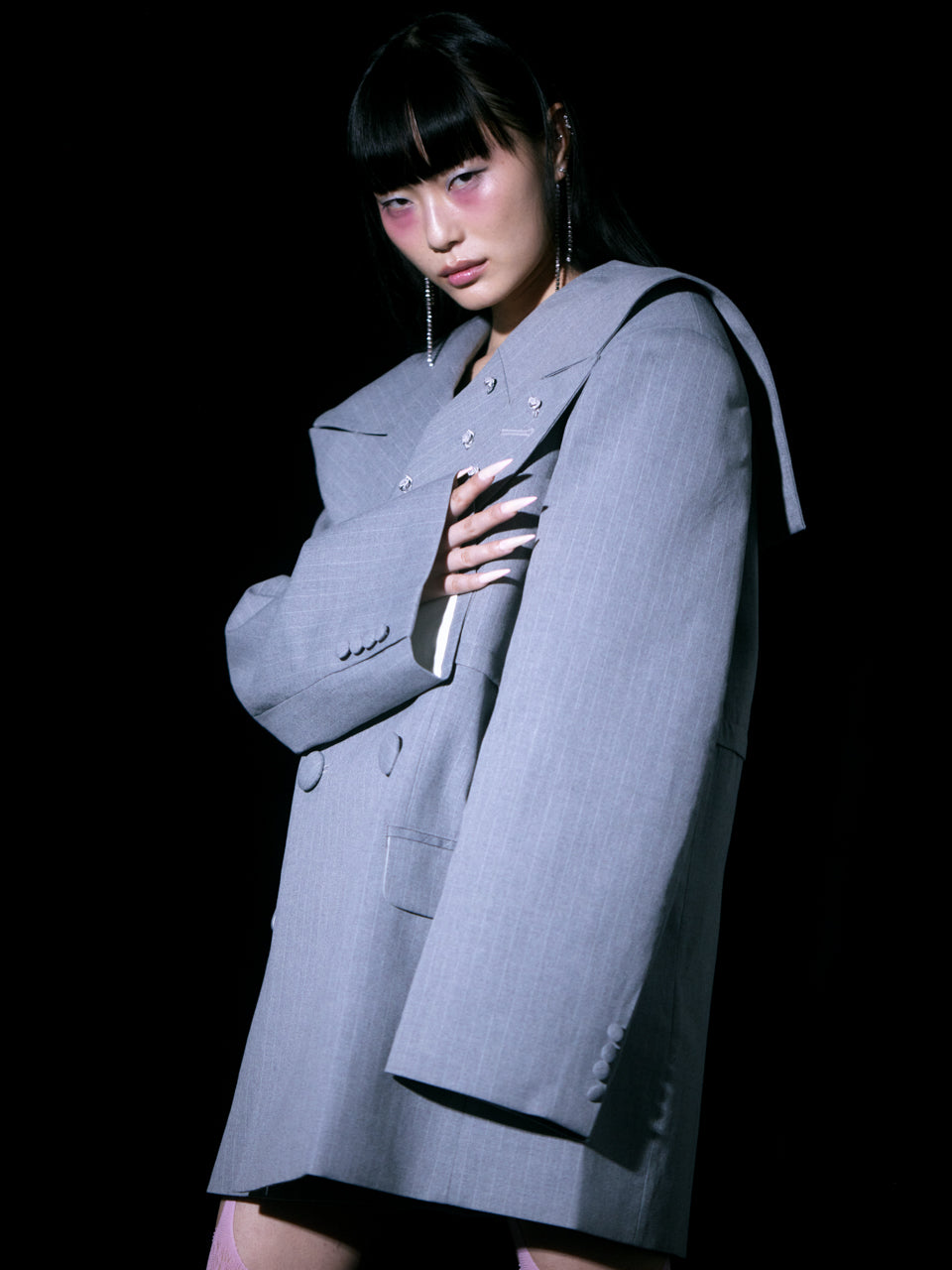 Too Big Rose Jacket(Gray)