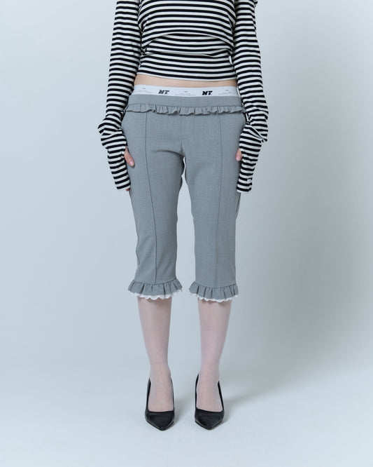Layered Sabrina Pants (Gray)