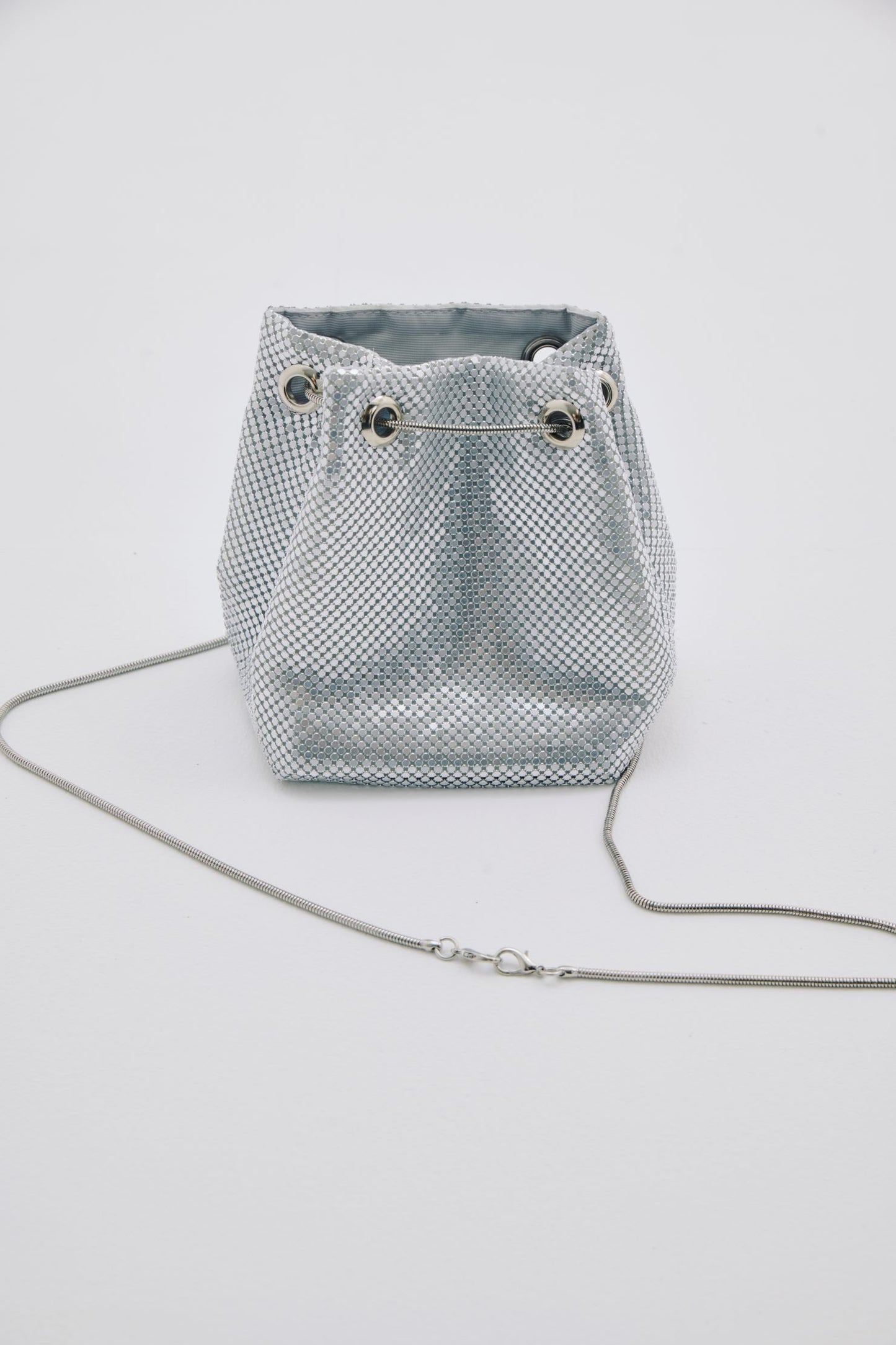 【Last1】Metal Drawstring Bag(Silver)