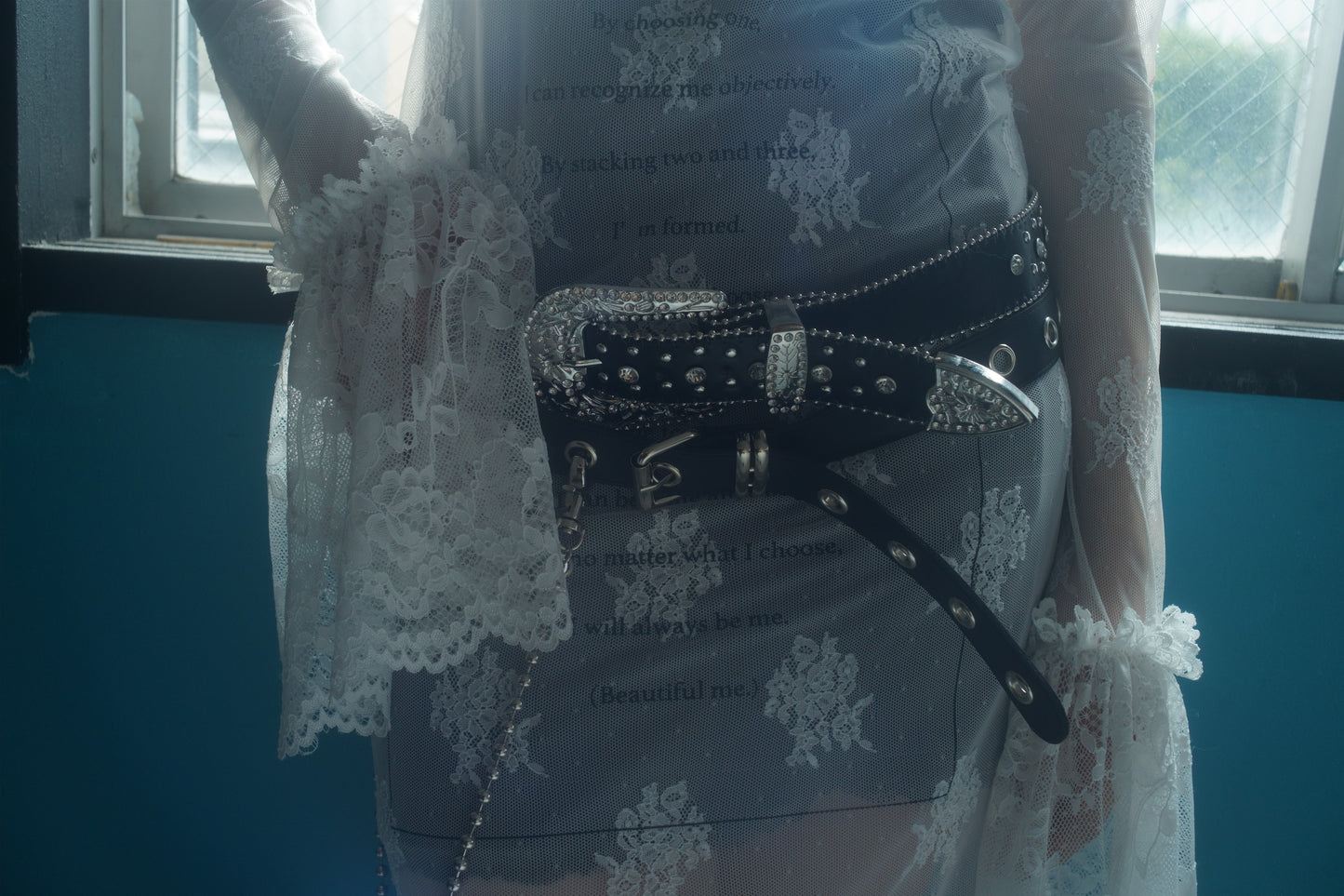 Silver Eyelet Belt