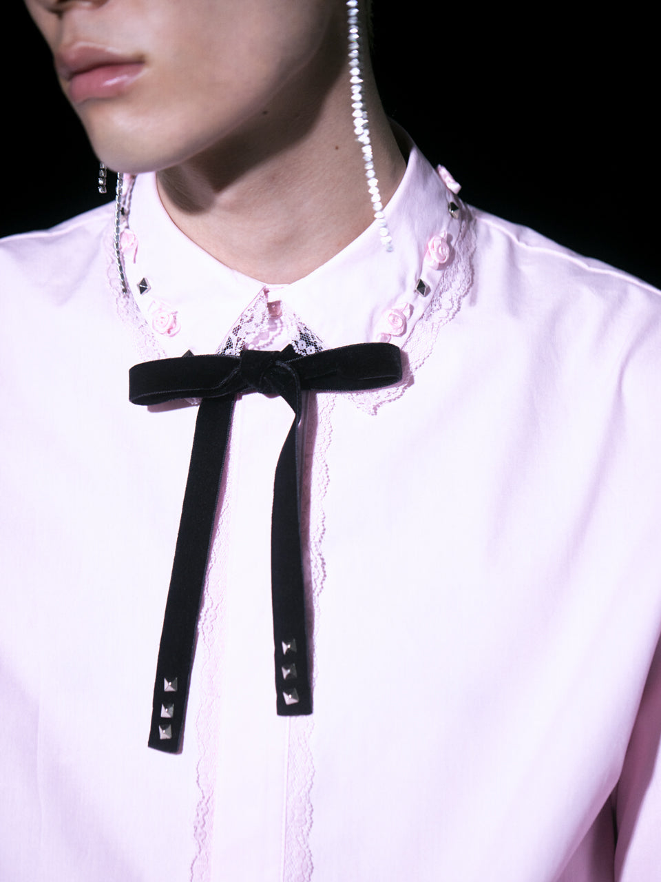 Rose Studs Shirts(Pink)