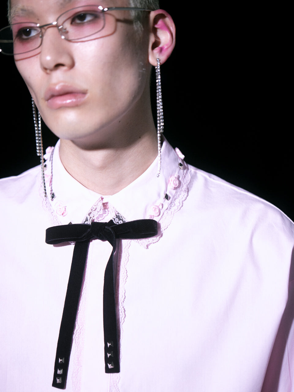 Rose Studs Shirts(Pink)