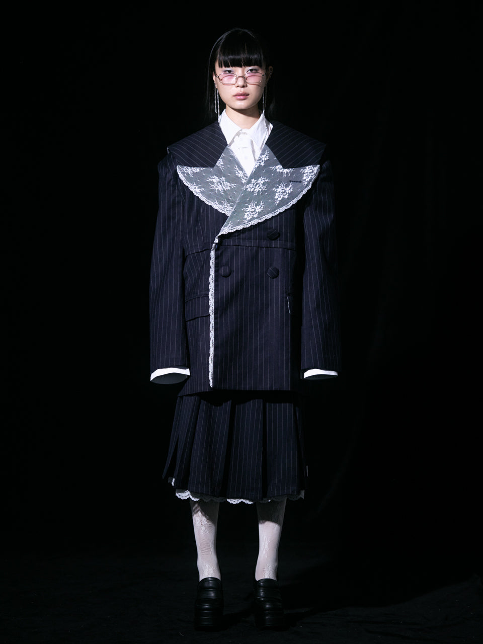Too Big Stripe Jacket(Navy)
