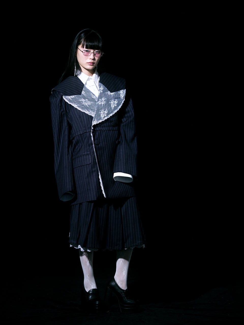 Too Big Stripe Jacket(Navy)