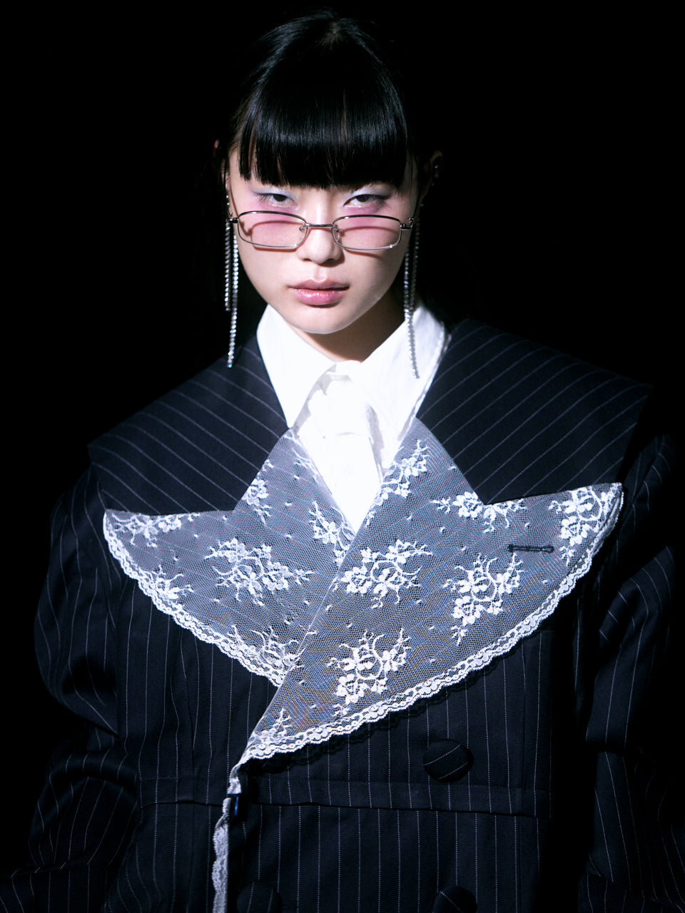 Too Big Stripe Jacket(Navy)
