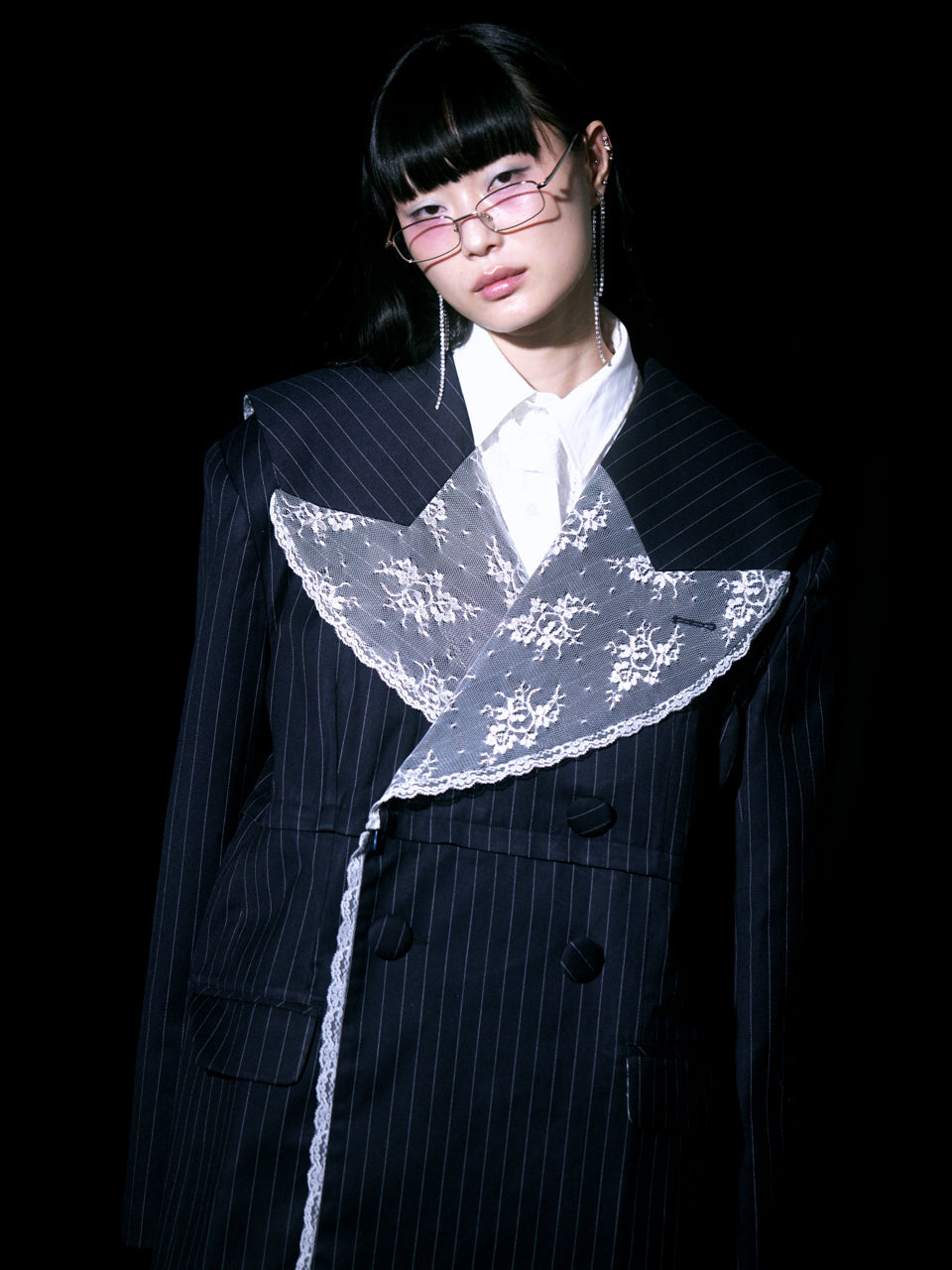 Too Big Stripe Jacket(Navy)