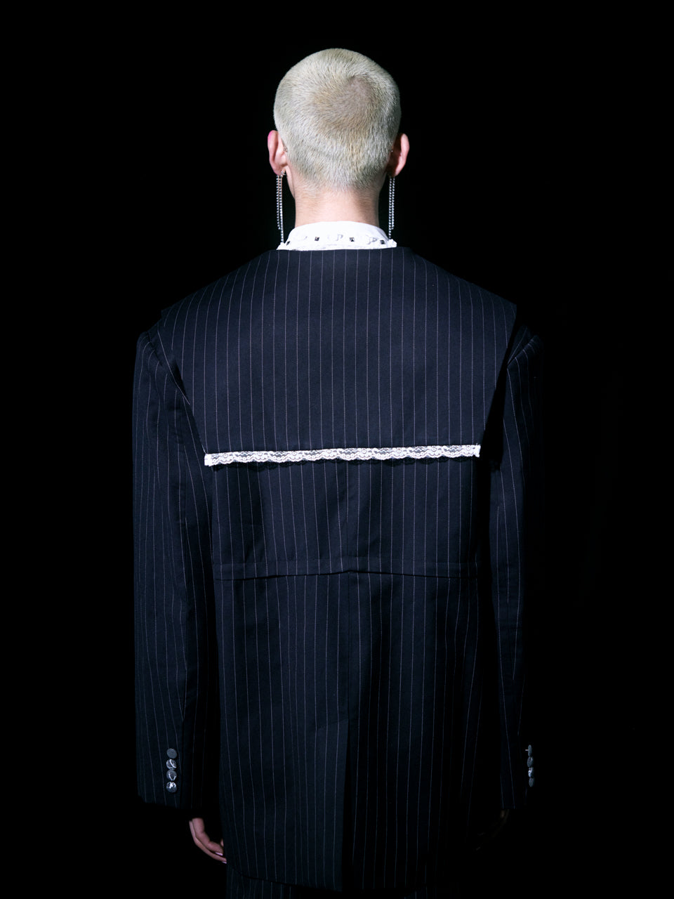 Too Big Stripe Jacket(Navy)