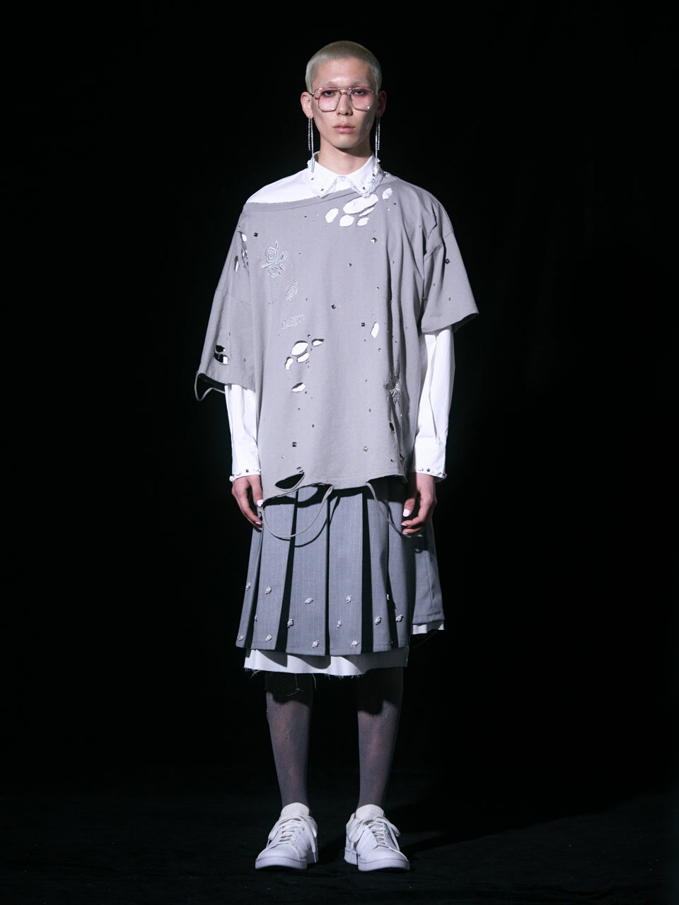 Rose Studs T-shirts(Gray)