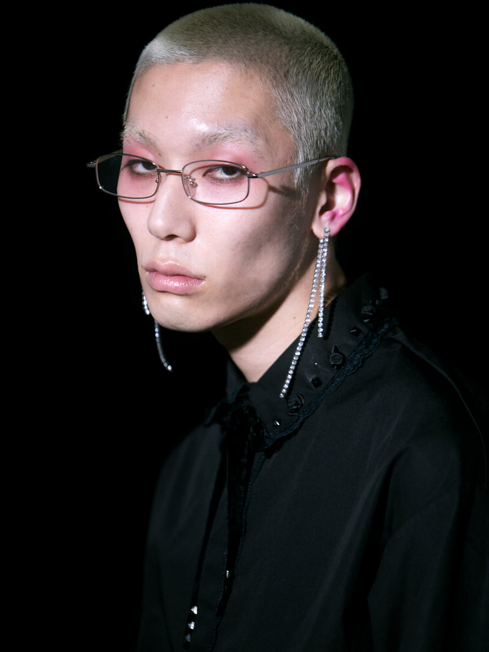 Rose Studs Shirts(Black)