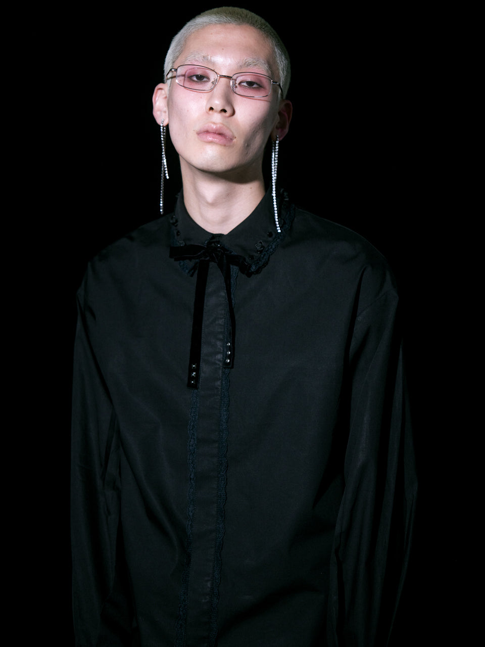 Rose Studs Shirts(Black)