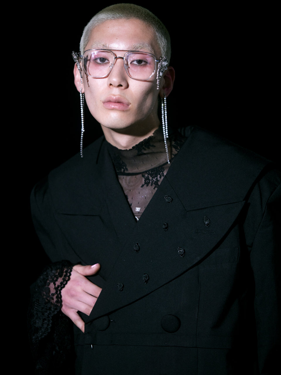 Too Big Rose Jacket(Black)