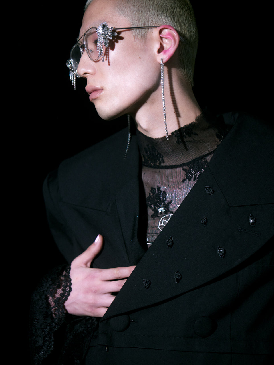 Too Big Rose Jacket(Black)