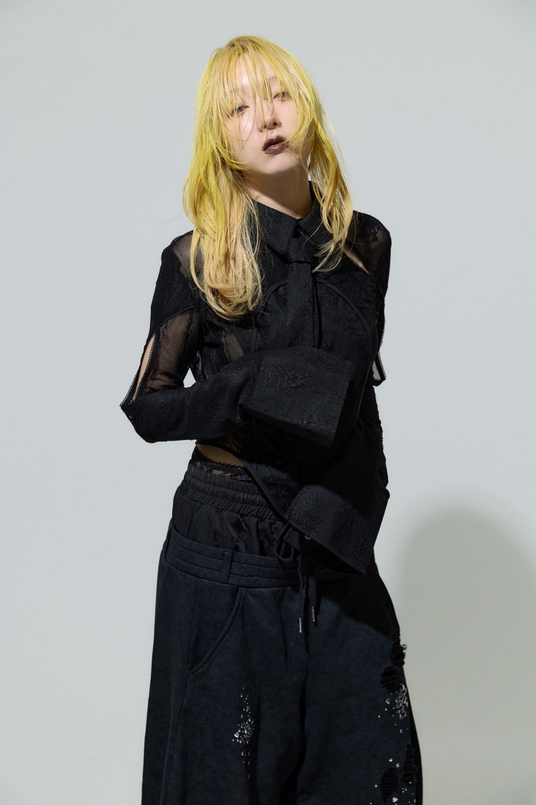 Classic Lace Shirt(Black)