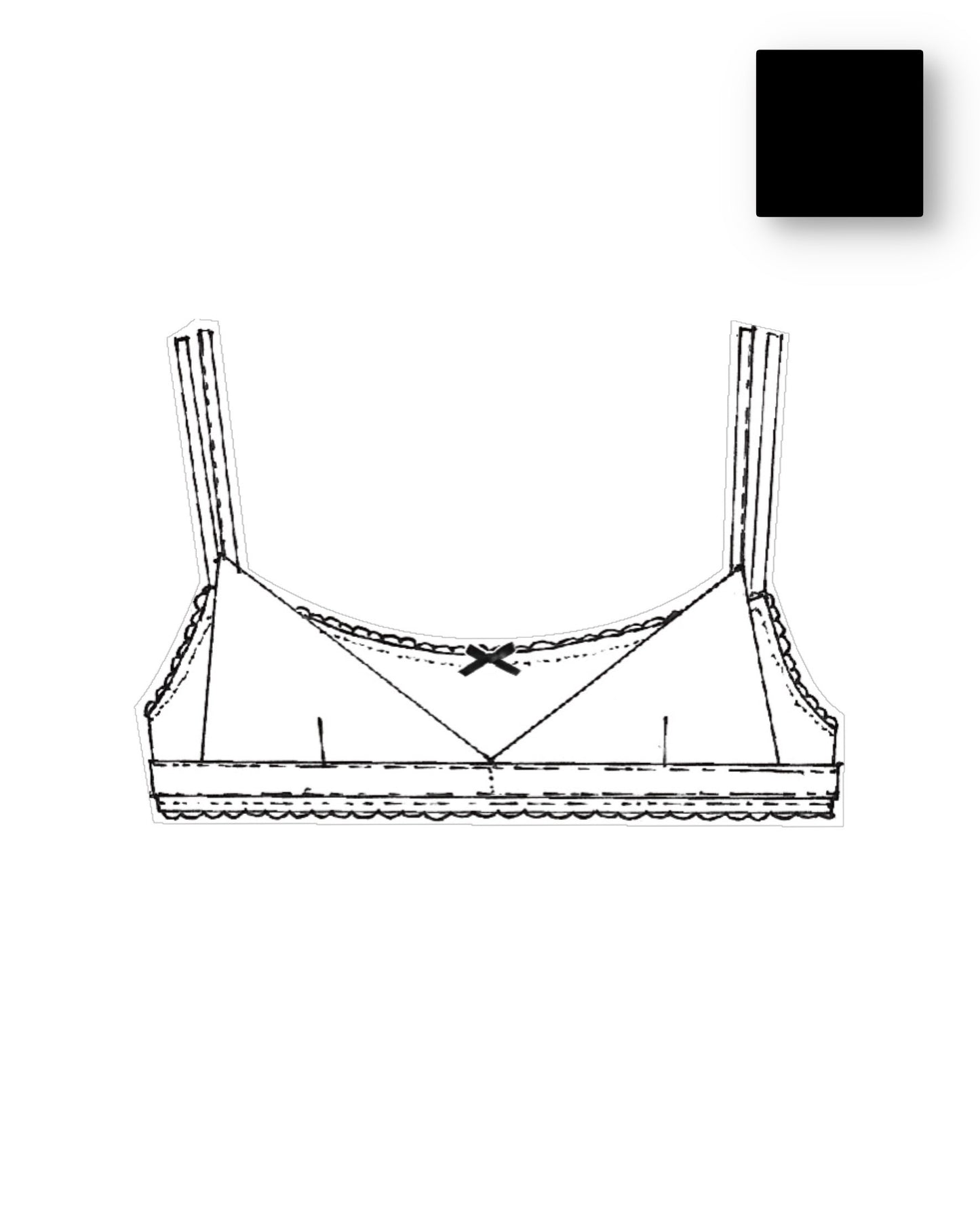 【9月中旬】Leather Layered Bra(Black)
