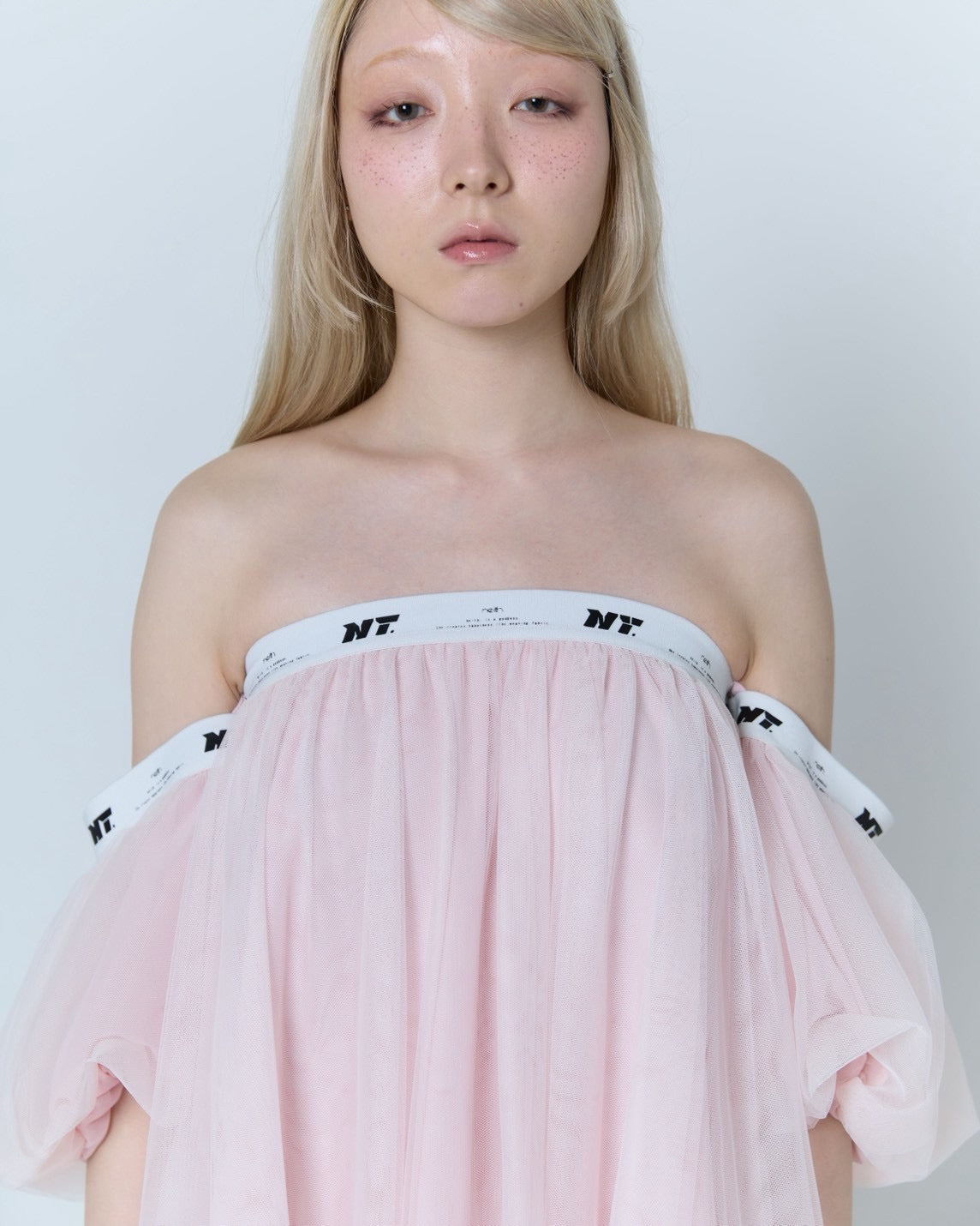 Tulle Bare Dress(Pink)