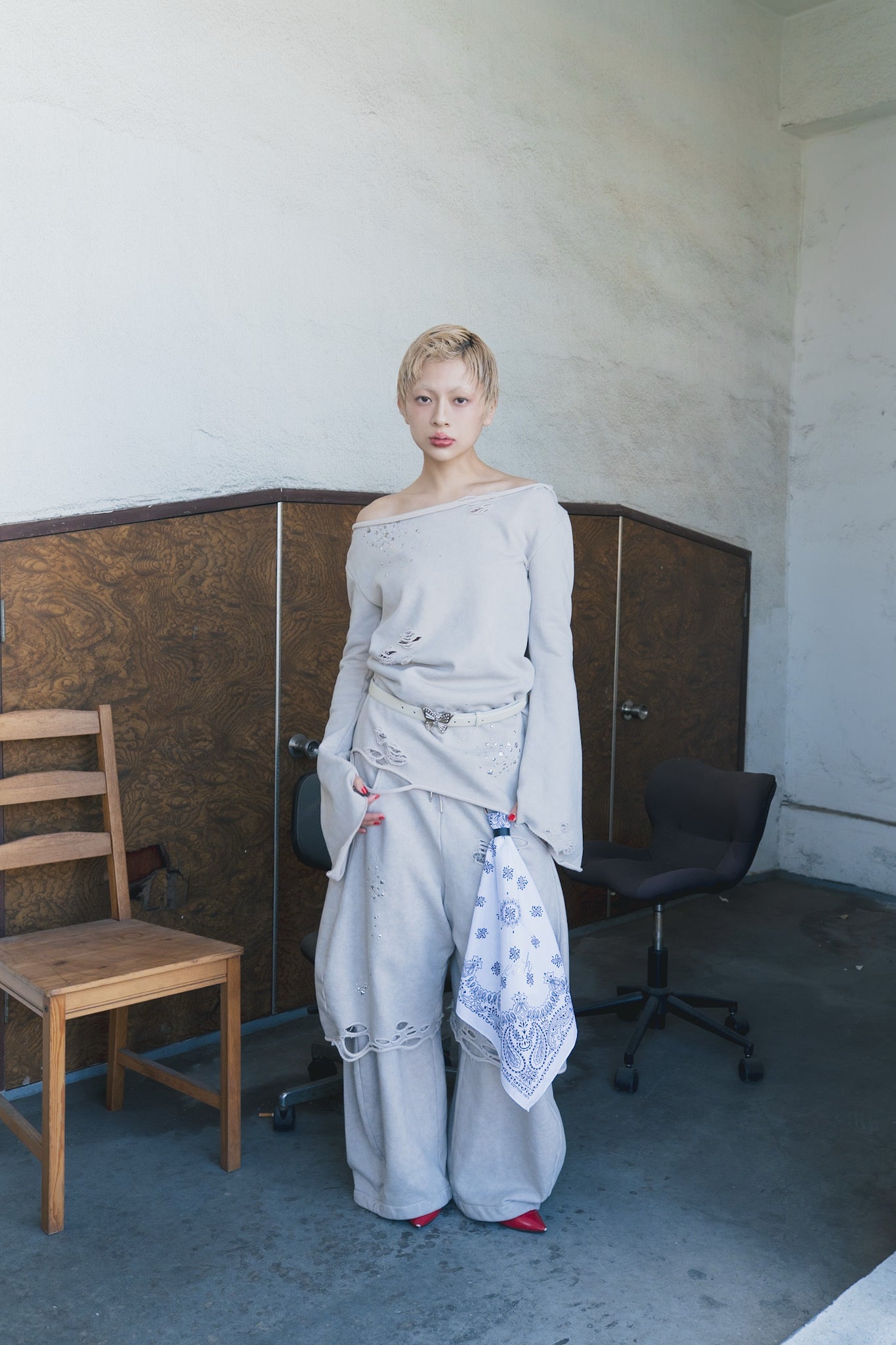 Meteor Low-rise Sweat Pants(Beige)