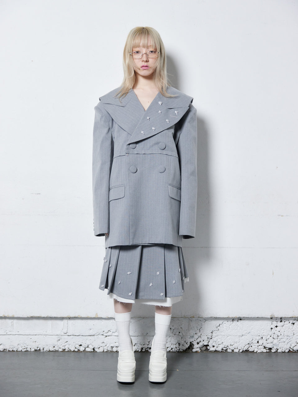 Too Big Rose Jacket(Gray)