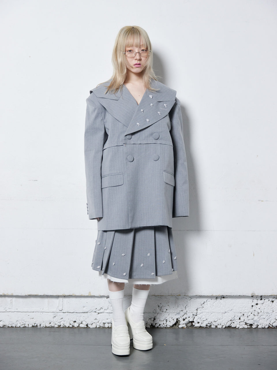 Too Big Rose Jacket(Gray)
