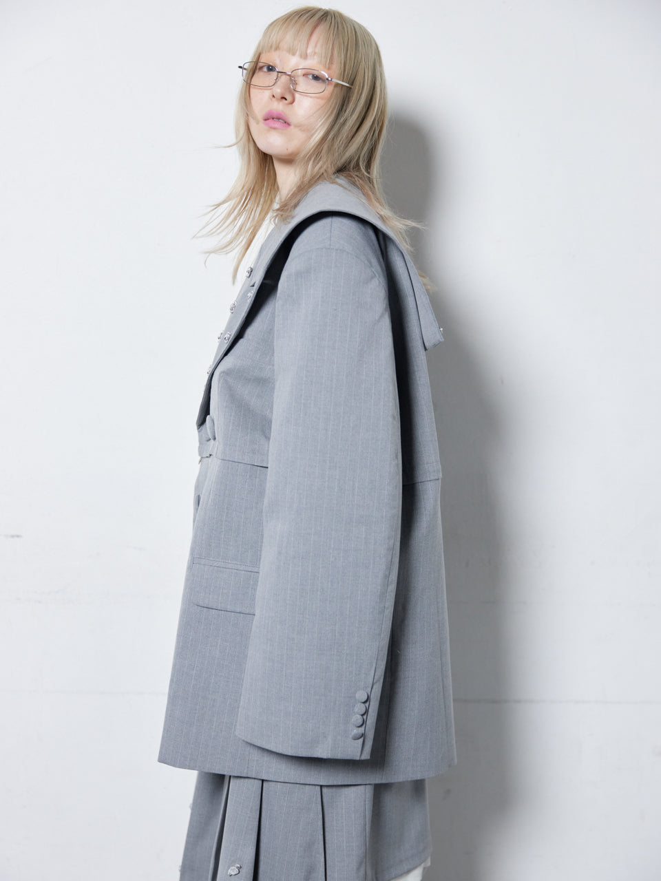 Too Big Rose Jacket(Gray)