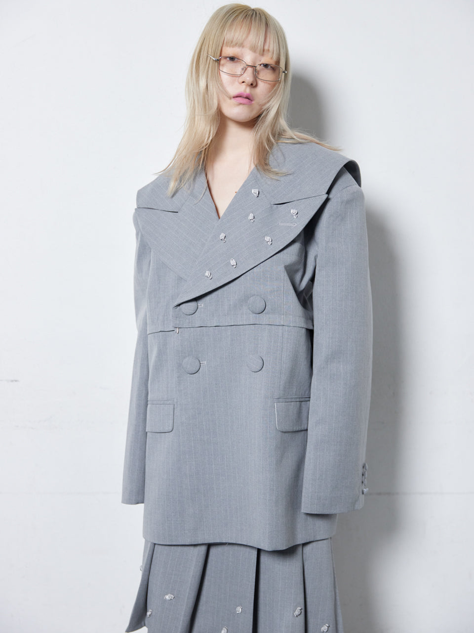 Too Big Rose Jacket(Gray)