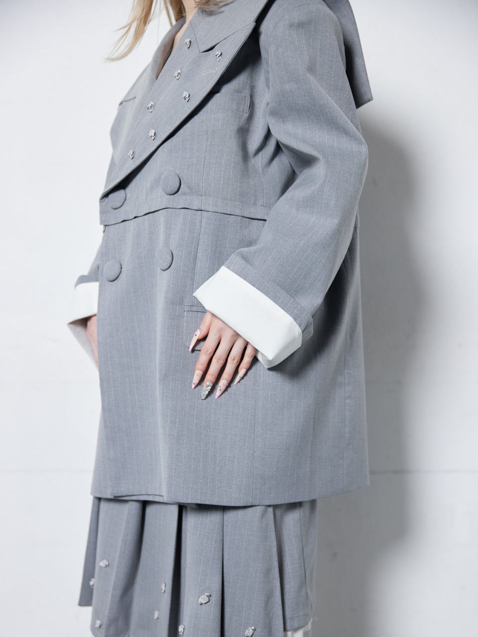Too Big Rose Jacket(Gray)