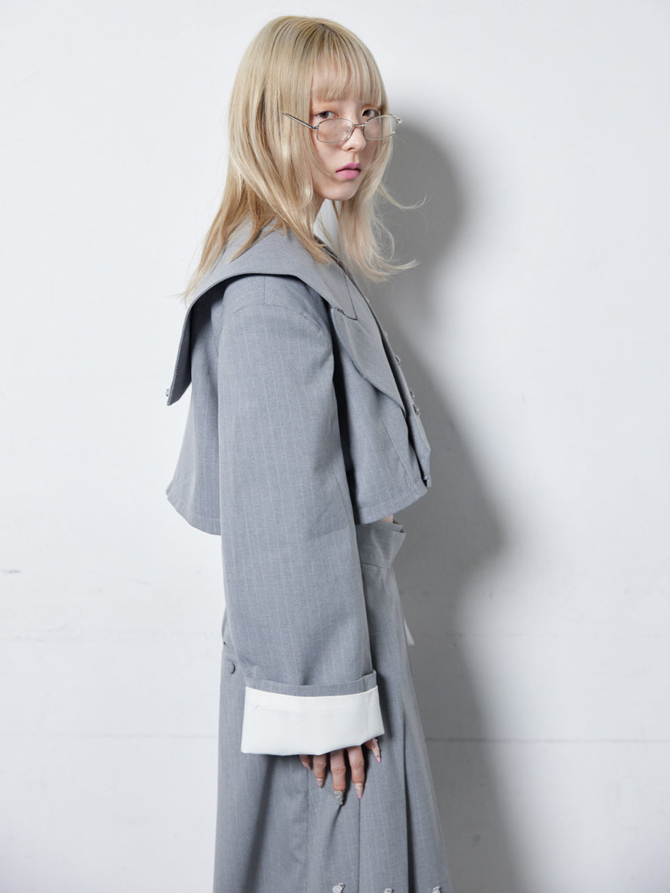Too Big Rose Jacket(Gray)