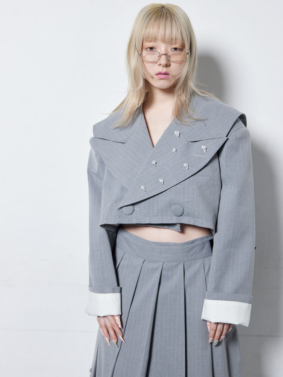 Too Big Rose Jacket(Gray)