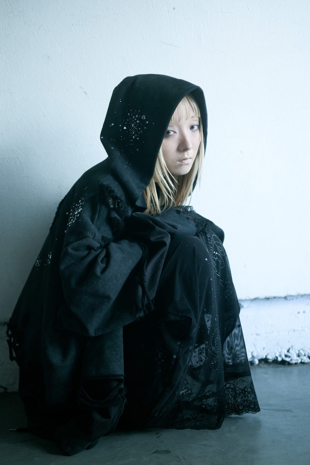 Metallic Sparkle Skin Dress(Black)