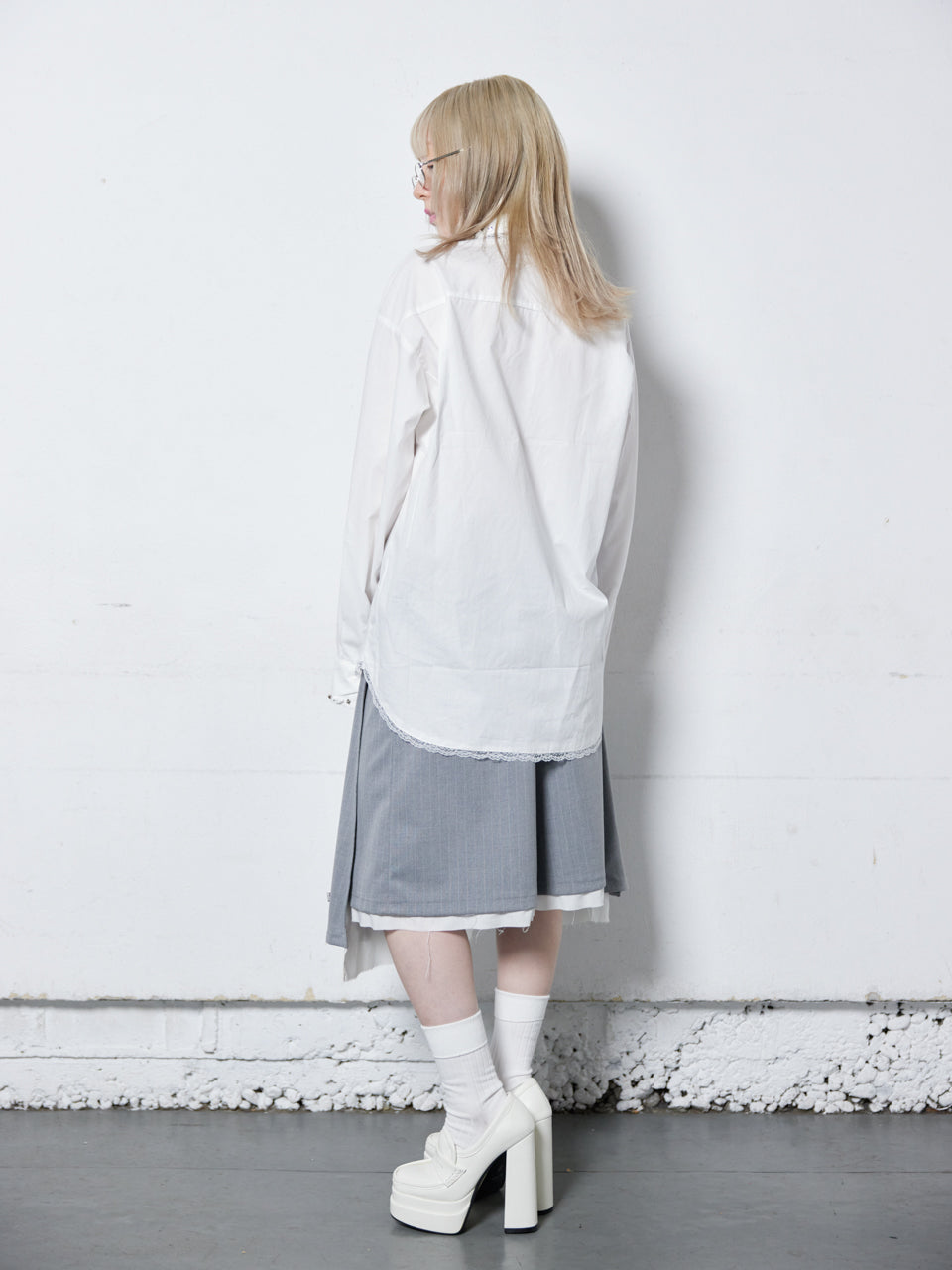 Rose Studs Shirts(White)【4月中旬発送】