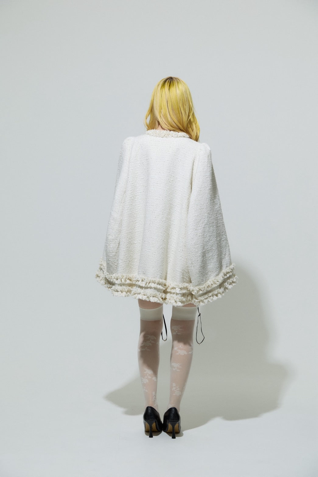 Tweed Bell Dress(Ivory)