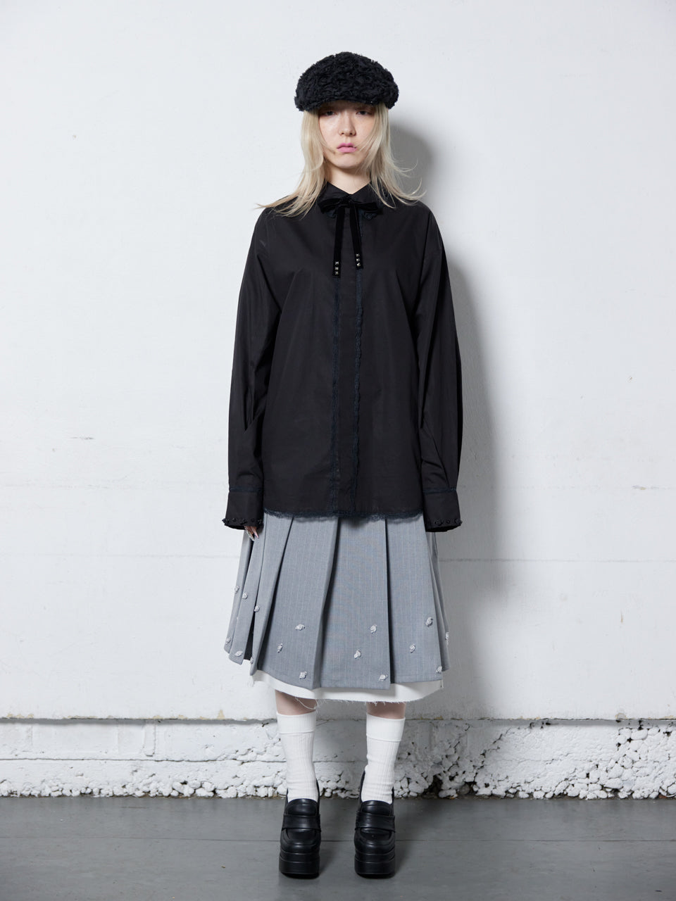 Rose Studs Shirts(Black)