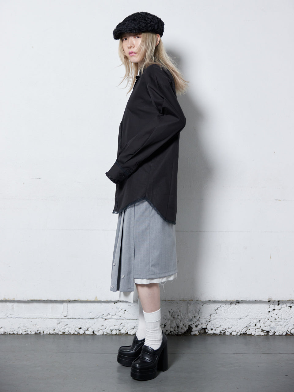 Rose Studs Shirts(Black)