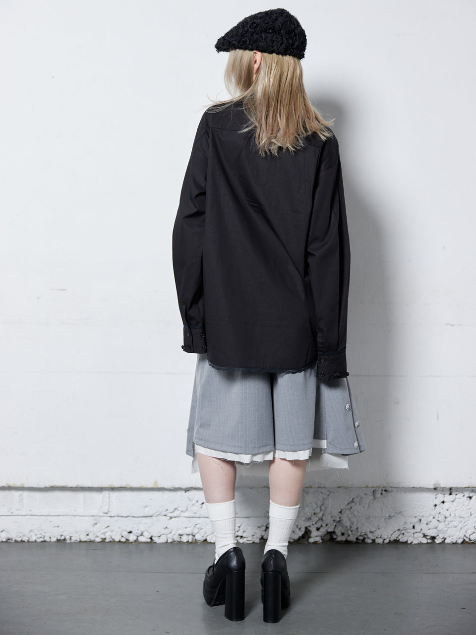 Rose Studs Shirts(Black)