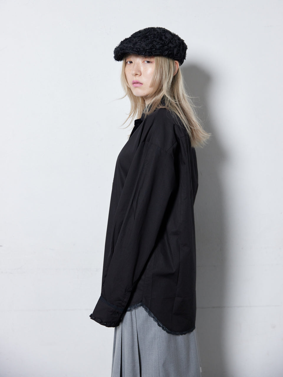 Rose Studs Shirts(Black)