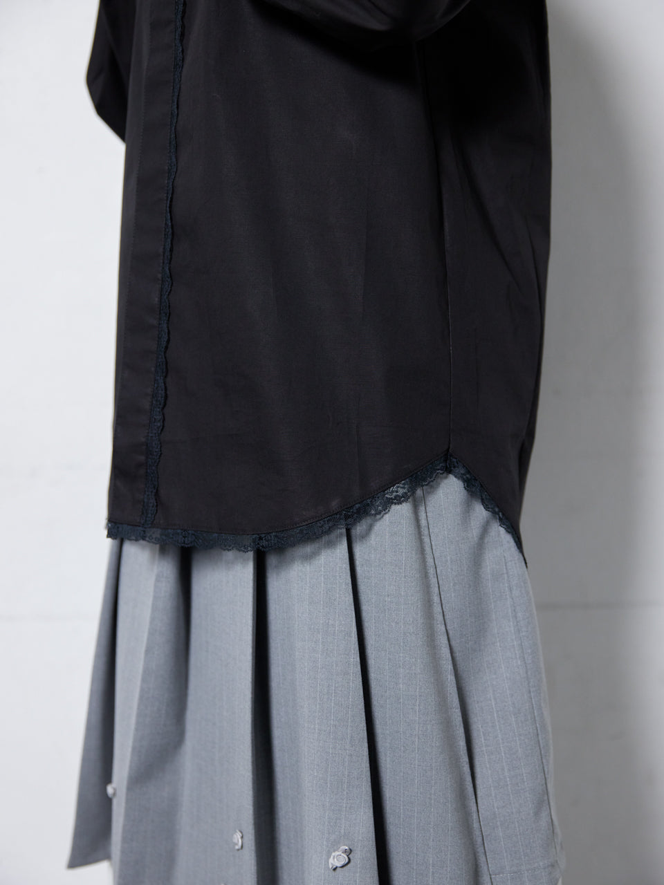 Rose Studs Shirts(Black)