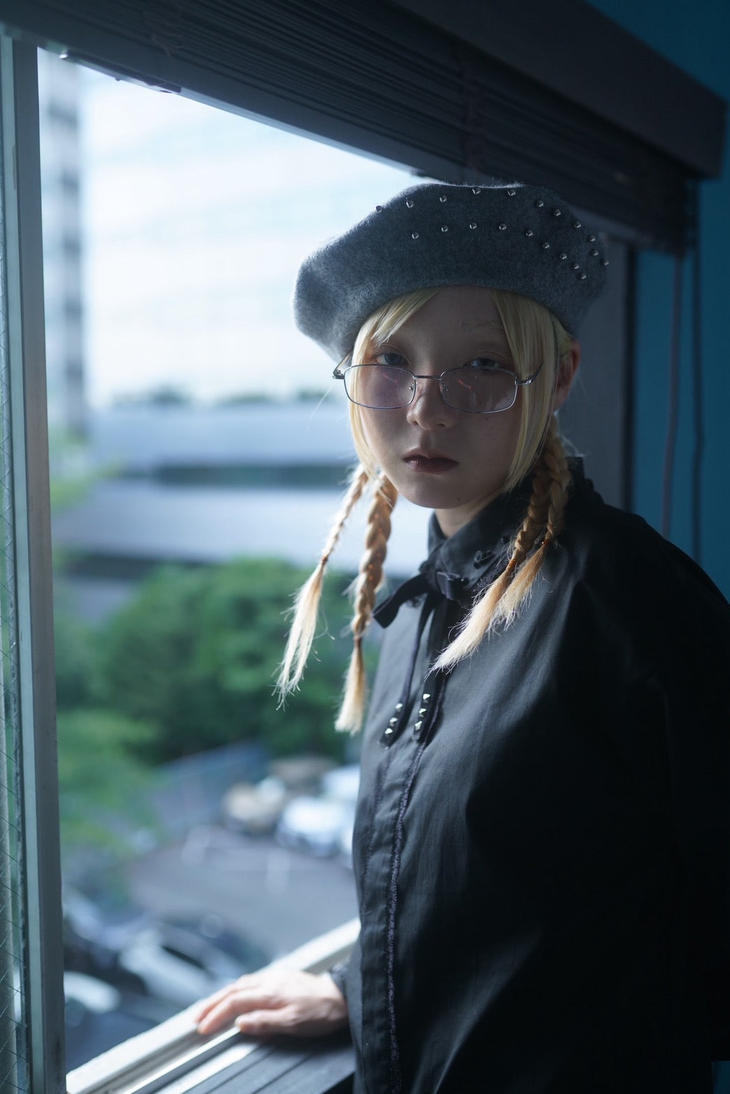 Rose Studs Shirts(Black)