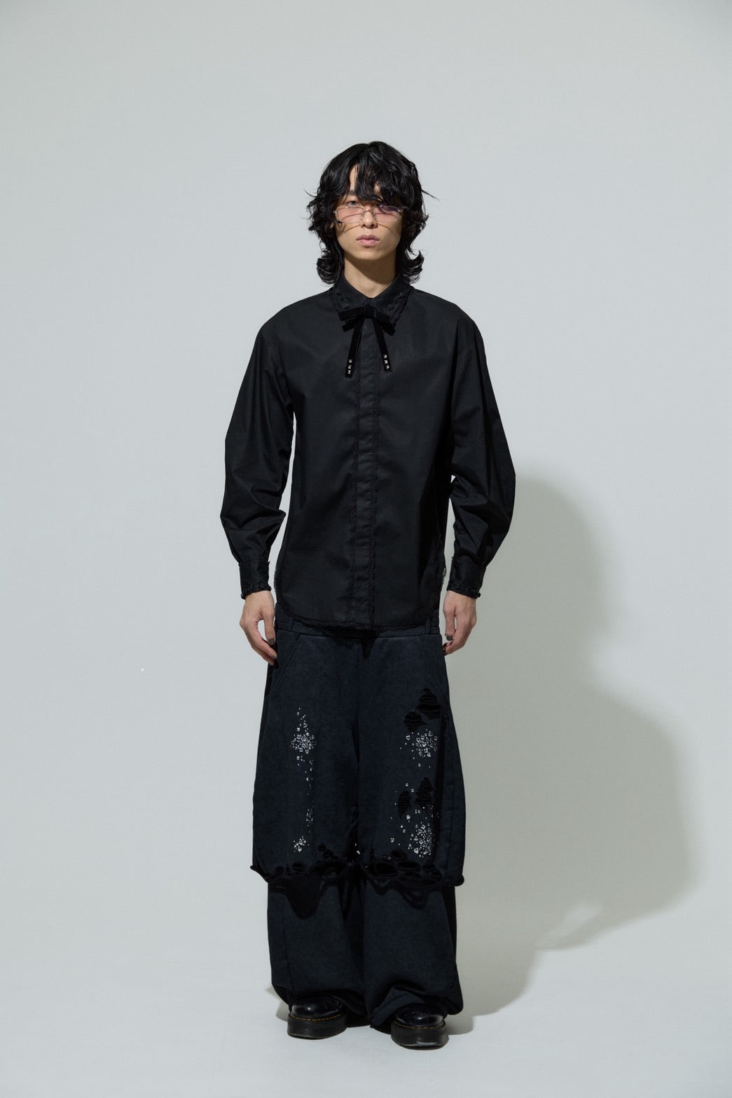 Rose Studs Shirts(Black)