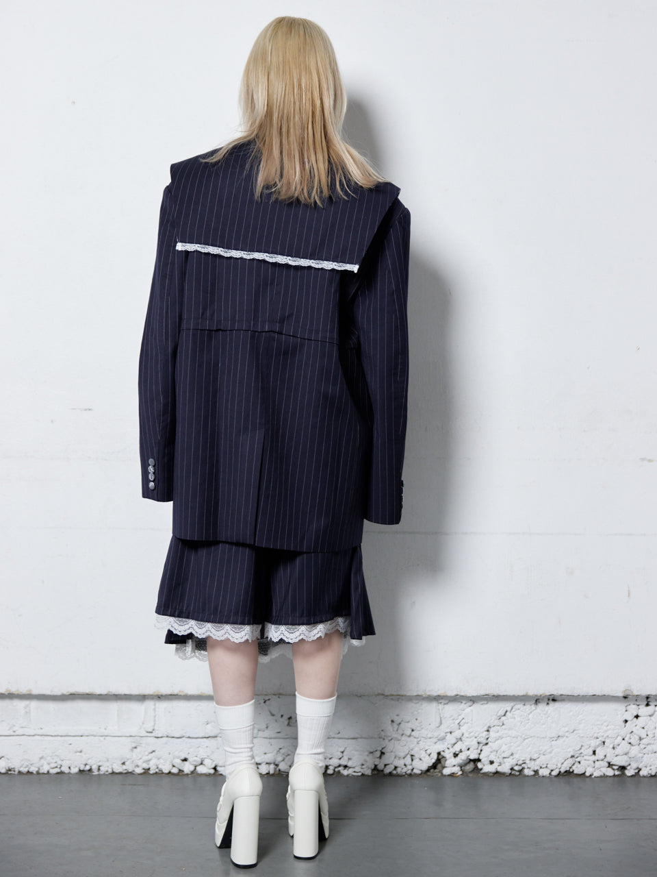 Too Big Stripe Jacket(Navy)