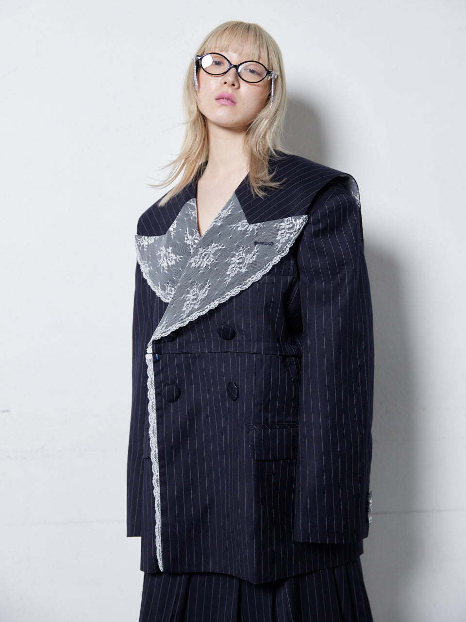 Too Big Stripe Jacket(Navy)